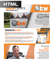 B&W Energy Services - December 2015 Customer Newsletter