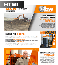 B&W Energy Services - June 2016 Customer Newsletter