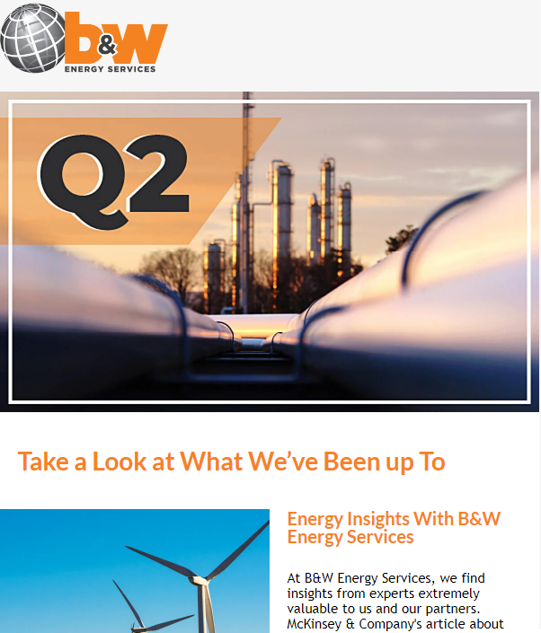 B&W Energy Services - April - 2022 Customer Newsletter