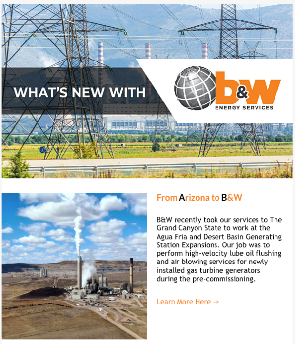 B&W Energy Services - April - 2022 Customer Newsletter